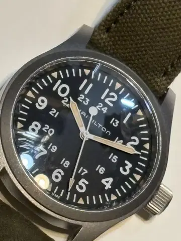 해밀턴 카키 필드 38mm 손목시계 오버홀 완료 가격 인하 불가