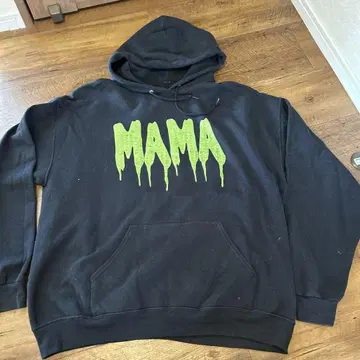미국 빈티지 의류 MAMA 그래픽 후드티 블랙 한정판