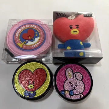 BT21 TATA COOKY 코인 케이스 봉제 인형 키링 캔