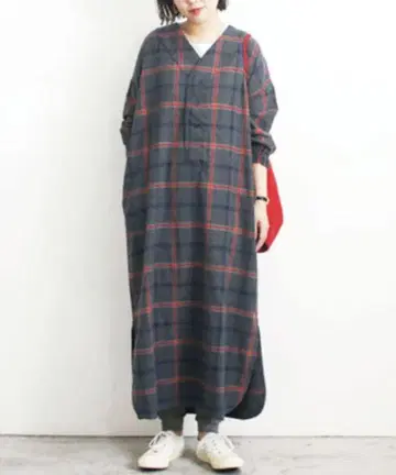 뉴트럴웨어 라이프 체크 원피스
