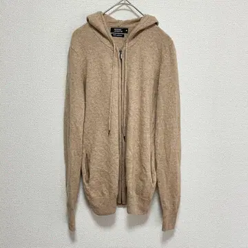 GALERIES LAFAYETTE 캐시미어 100% 베이지 풀 집업