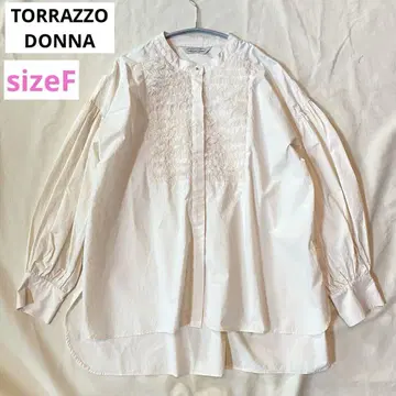 TORRAZZO DONNA 튤 도킹 셔츠 블라우스 아이보리