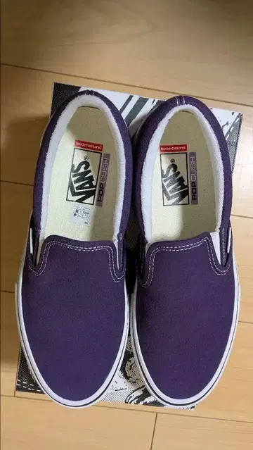 VANS 슬립온 26cm 퍼플 스웨이드