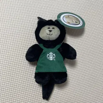 스벅 할로윈 2025 베어리스타 참 백참 Mini 검은 고양이