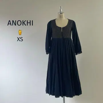 네이비 A라인 롱 원피스
