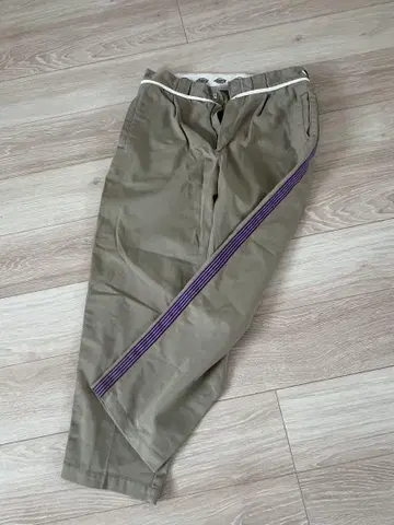 디키즈 카키 치노 팬츠 보라색 스트라이프