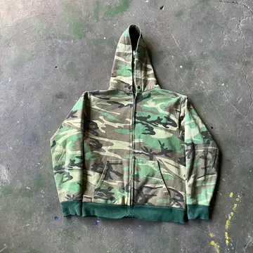 90s CAMBER Usa 카모 지퍼 후드티