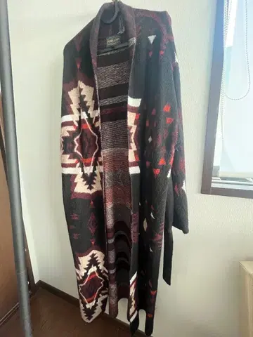 Pendleton 기하학 패턴 롱 가디건