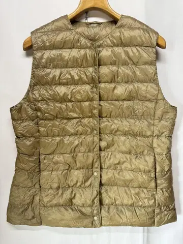 UNIQLO 유니클로 울트라 라이트 다운 컴팩트 베스트 XL 베이지