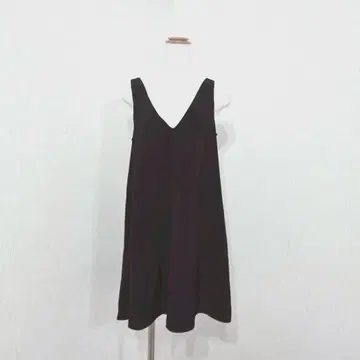 ZARA 오버롤 스커트 ( M ) 블랙 V넥 A라인 터키산