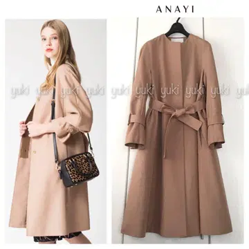 ANAYI 발수 개버 크루 코트 38