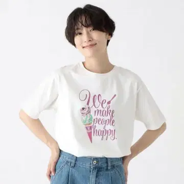 [미사용 새상품] 애프터눈 티 리빙 서티원 T셔츠 화이트