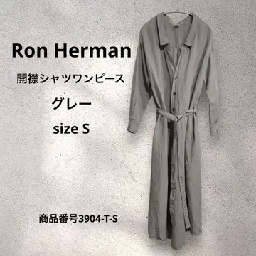 Ron Herman  셔츠 원피스 일본제 마 혼방 그레이 사이즈 S