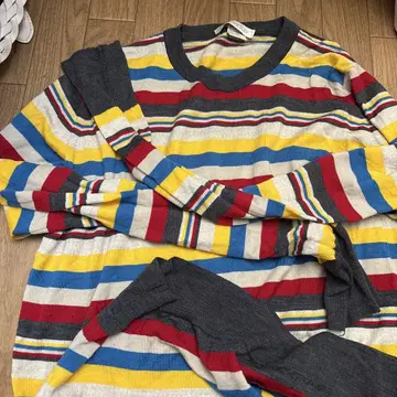 JOHN SMEDLEY 스트라이프 패턴 긴팔 티셔츠 M