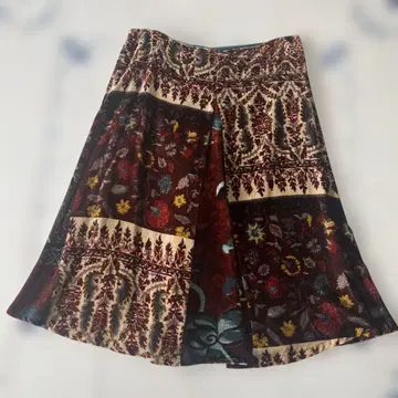 에트로 ETRO 멀티 컬러 꽃무늬 플레어 스커트 사이즈 40 S~M