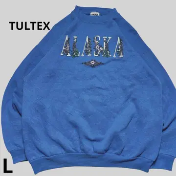 TULTEX 00s ALASKA 꽃무늬 프린트 맨투맨 트레이닝복 L