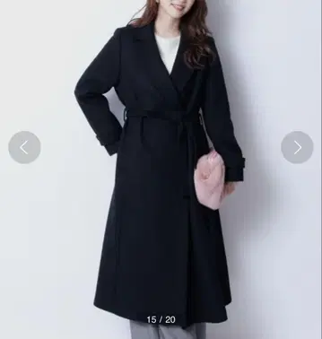 새상품 미사용 택 포함 JUSGLITTY 리본 벨트 롱 코트