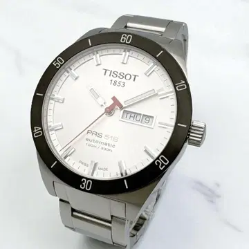 Tissot 티쏘 PRS516 데이데이트 뒷면 투명 자동 시계 남성용