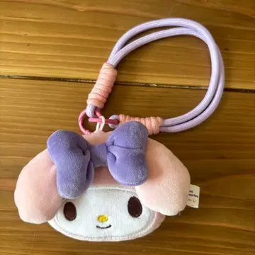 마이멜로디 키링 핑크 보라색