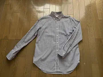 [ 새상품급 ] 드로어 스트라이프 긴팔 셔츠 네이비 size 36