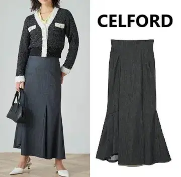 CELFORD 셀포드 데님 아지메 머메이드 스커트 인디고