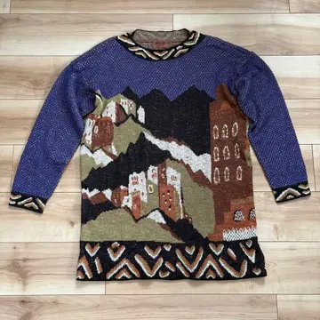 MISSONI 미쏘니 올 패턴 벽화풍 니트 스웨터 S