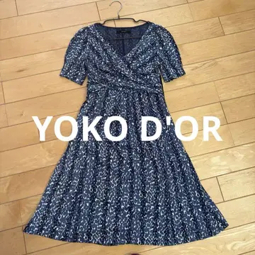 [ YOKO DORI ] 네이비 계열 도트 무늬 원피스 38