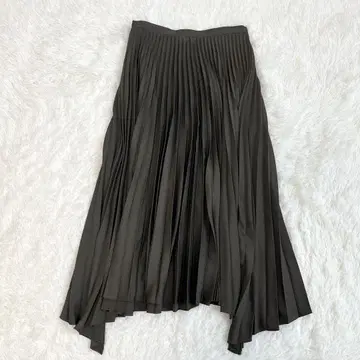 새상품 띠어리 PLEAT SKT 스커트 플리츠 변형 카키 S
