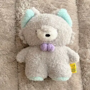 산레몬 후와후와 탓톤 봉제 인형 S 늑대 GY 늑대
