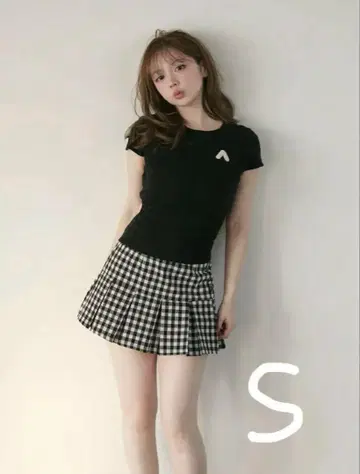 andmary Mia 체크 스커트 미니 스커트 s 사이즈