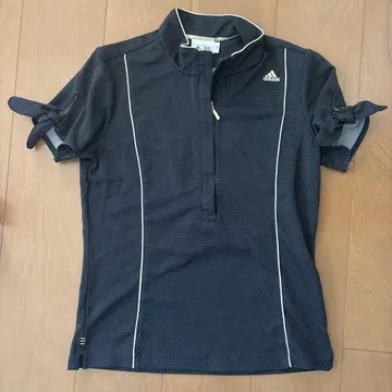 adidas 도트 무늬 하프 지퍼 셔츠