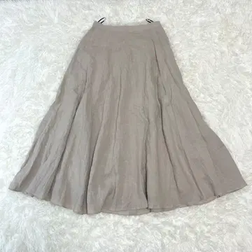 24SS 띠어리 린넨 100% 스커트 플레어 S