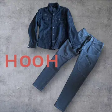 [ HO OH ] 데님 컬러의 셔츠 자켓과 팬츠 세트 새상품급
