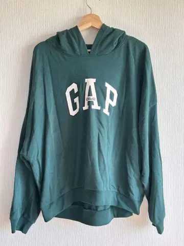 GAP 다크 그린 후드 부착 후드티