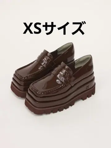 다리치 Darich 에나멜 플랫폼 로퍼 XS 브라운