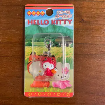 지역 한정 키티 후쿠시마 한정 아카베코 버전 지퍼 마스코트