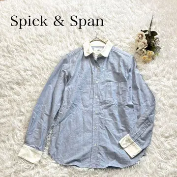 Spick&Span 스픽 앤 스팬 긴팔 셔츠 블라우스 블루