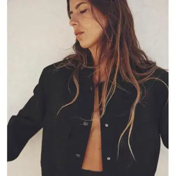 ZARA 포켓 맥시 봄버 자켓 S 사이즈 블랙 3736/245