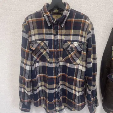 OUTDOORLIFE 플란넬 셔츠 M 네이비 계열 체크