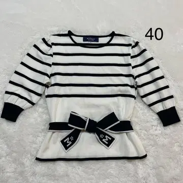 2025년 엠즈 그레이시 보더 니트 로고 벨트 40