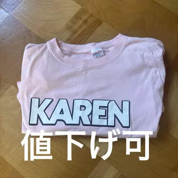 KAREN 프린트 핑크 T셔츠