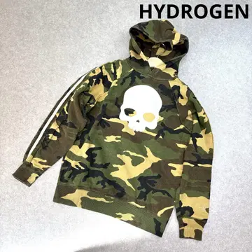 HYDROGEN 하이드로겐 후드티 카키 카모 패턴 카모플라주