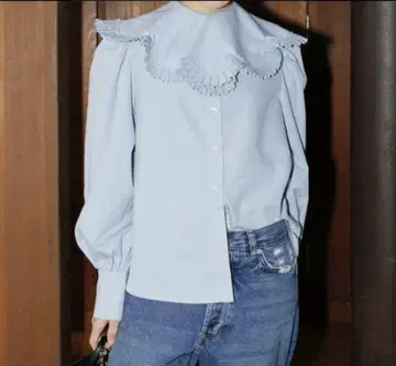 Bibiy. FRANCESCA 블라우스 프릴 플리츠 옷깃