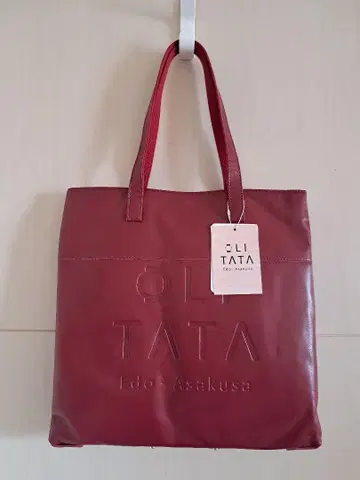 TATA 버건디 토트백