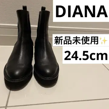 미사용 새상품 다이애나 DIANA 블랙 사이드 고어 부츠