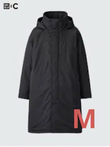 유니클로C 후디드 코트 블랙 M 사이즈 2024AW