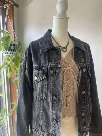 NEW STEVE MADDEN 다크 그레이 데님 자켓 여성용