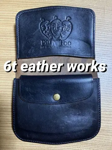 6t_eather_works parNToo 블랙 접이식 지갑