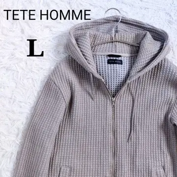 [요철] TETE HOMME 와플 후드티 그레이 L