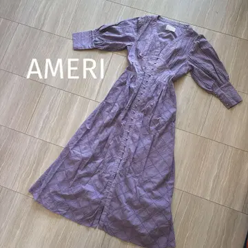AMERI 셔츠 원피스 허리 리본